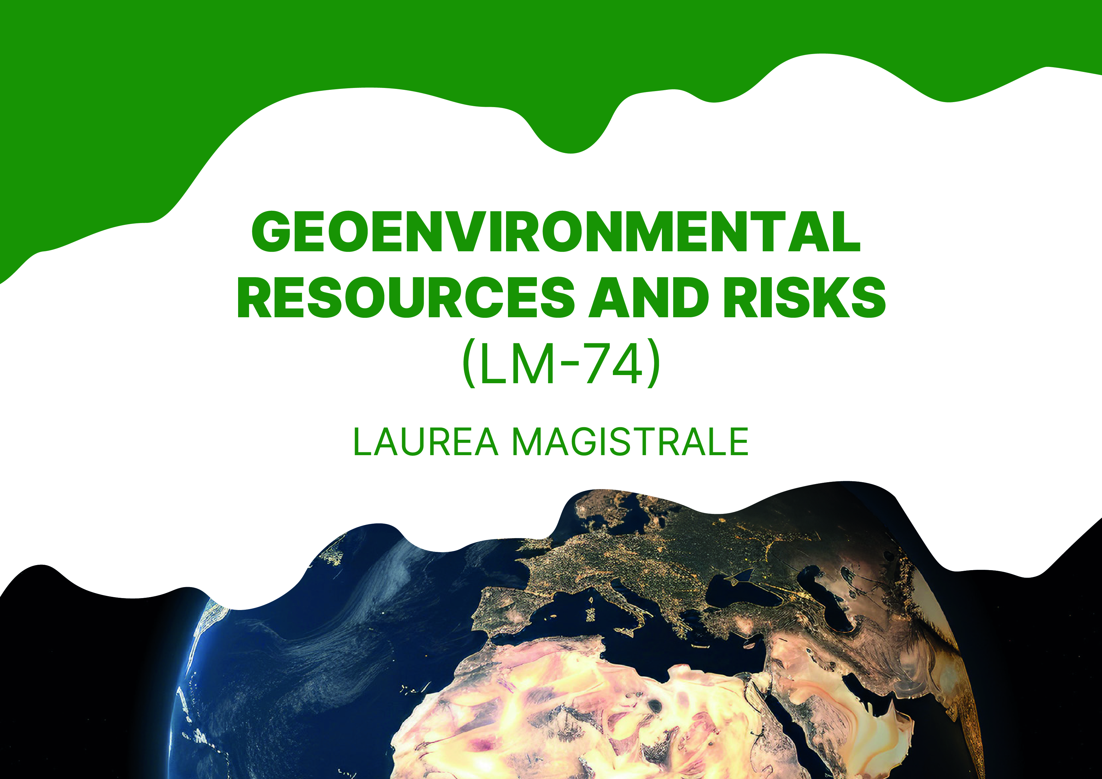 locandina corso di laurea Magistrale geoenvironmental resources and risks