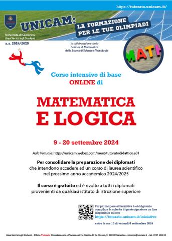 locandina corso matematica e logica